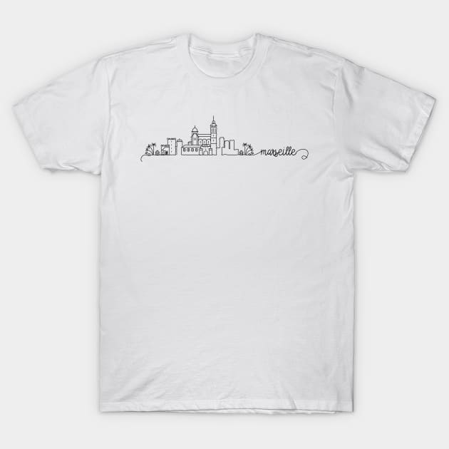 Marseille City Signature T-Shirt by kursatunsal